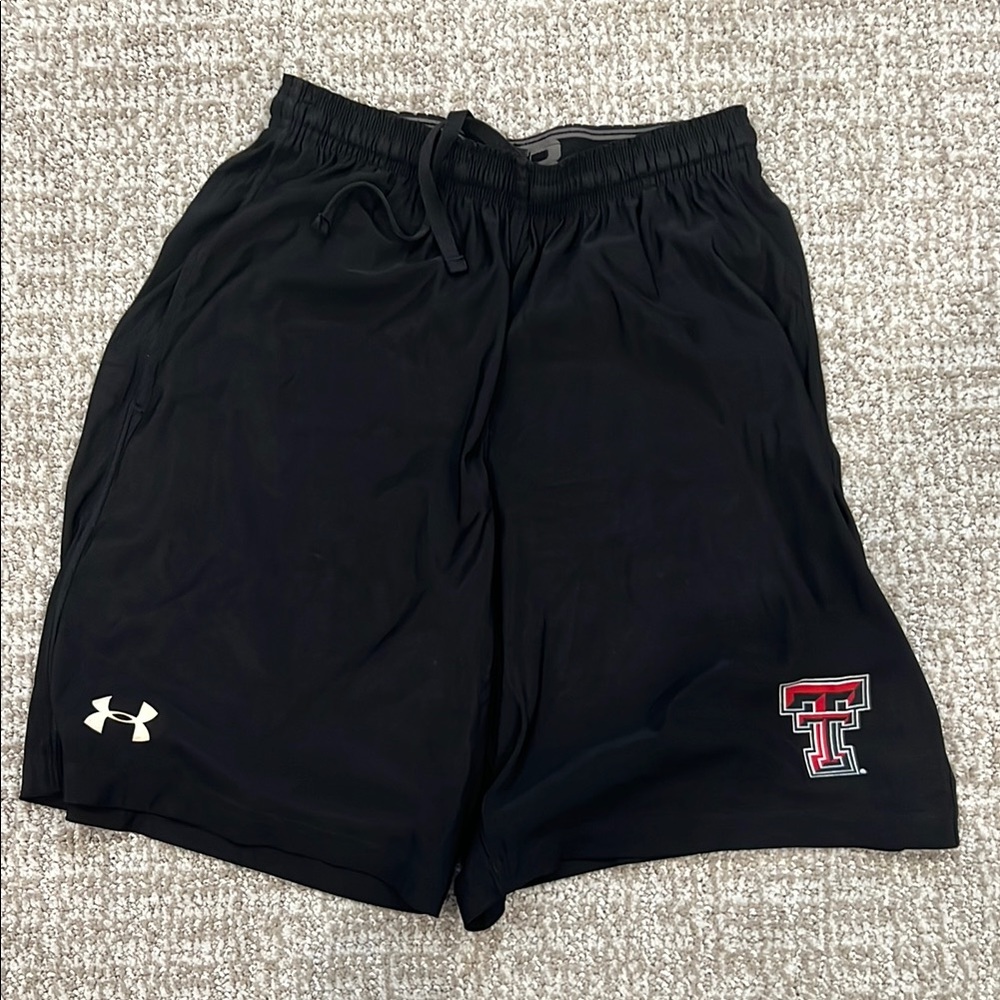 Under Armour Black Athletic Shorts with Elastic Waistband